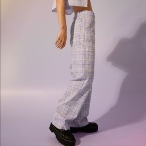 Purple plaid h&m pants. Brand new without tags